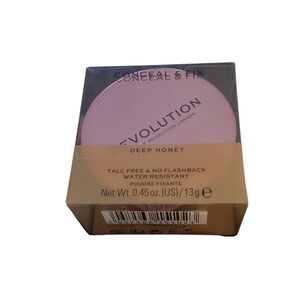 Revolution Conceal & Fix Loose Setting Powder Deep Honey Talc Free Water Resista